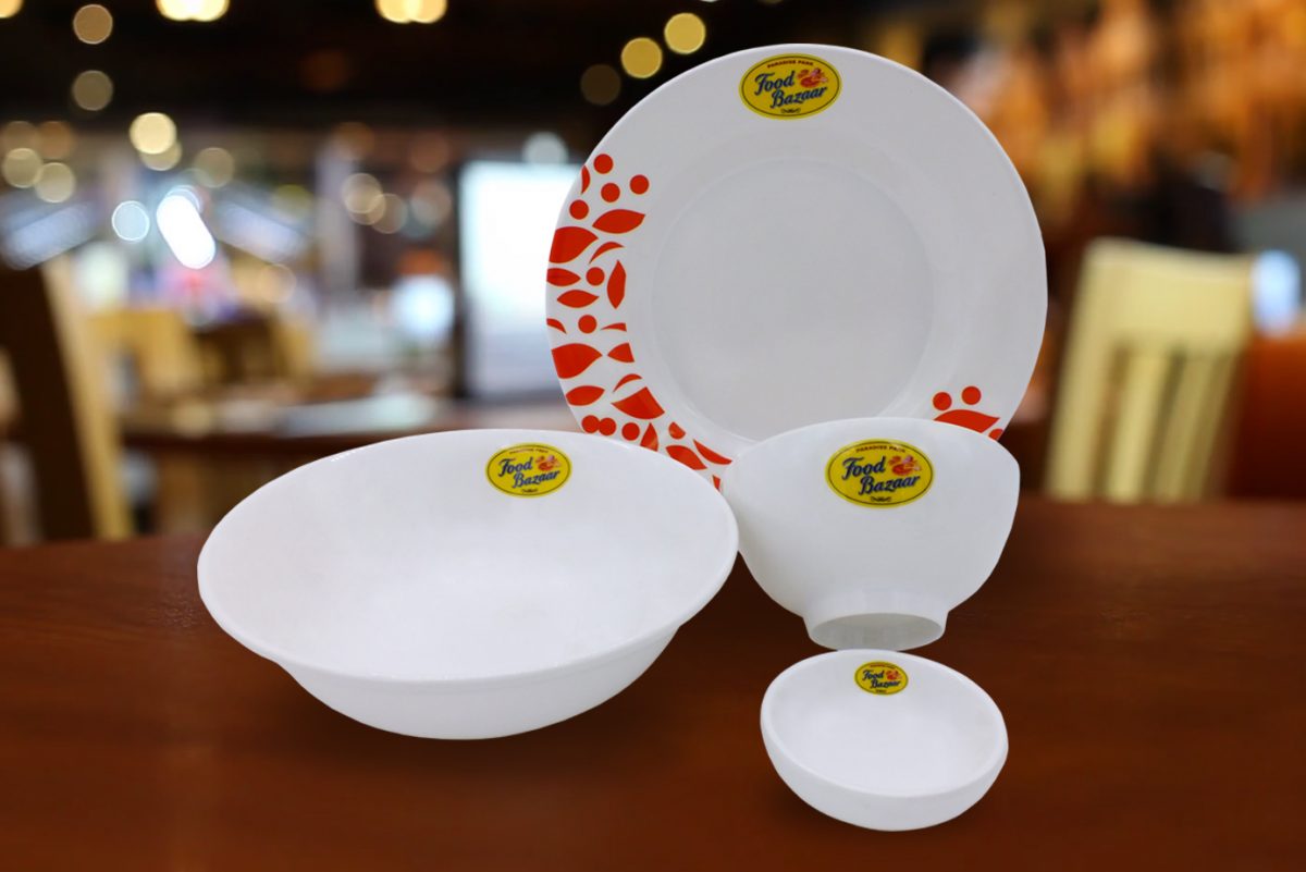 ตัวอย่างเมลามีนติดโลโก้ Melamine Screen Logo