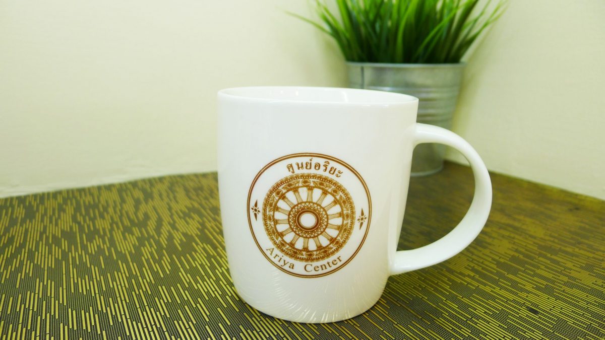 ตัวอย่างแก้วมัคติดโลโก้ Mug Screen Logo