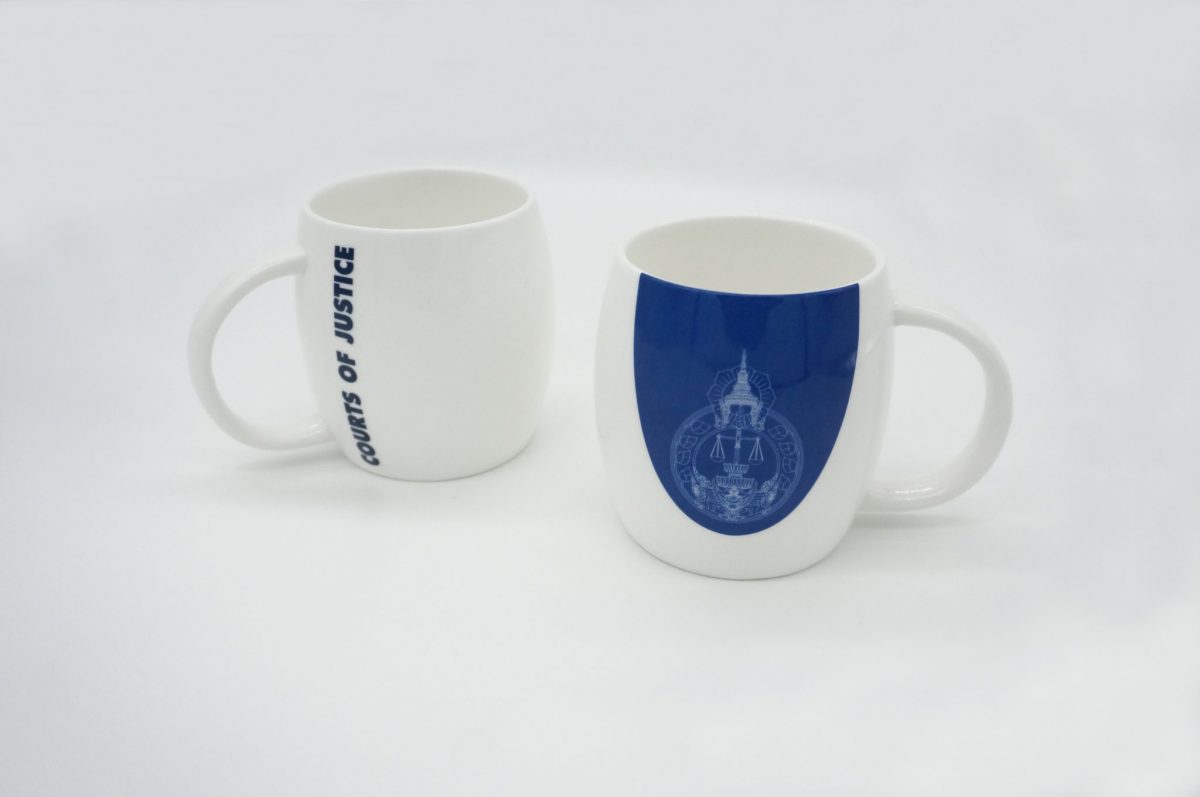 ตัวอย่างแก้วมัคติดโลโก้ Mug Screen Logo
