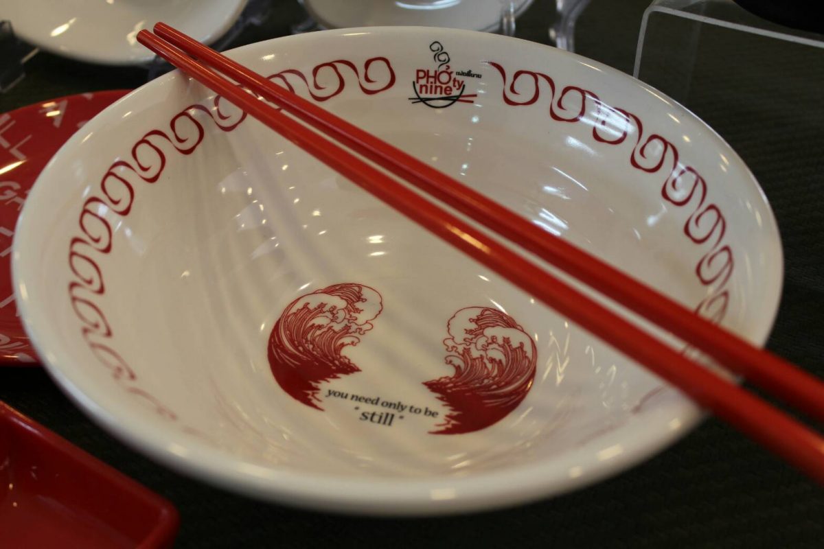 ตัวอย่างเมลามีนติดโลโก้ Melamine Screen Logo