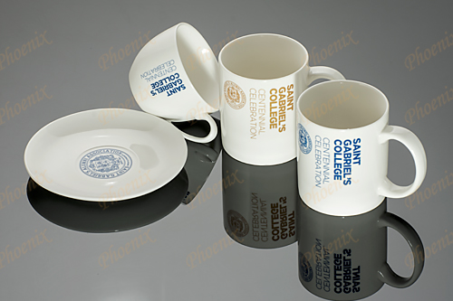 ตัวอย่างแก้วมัคติดโลโก้ Mug Screen Logo