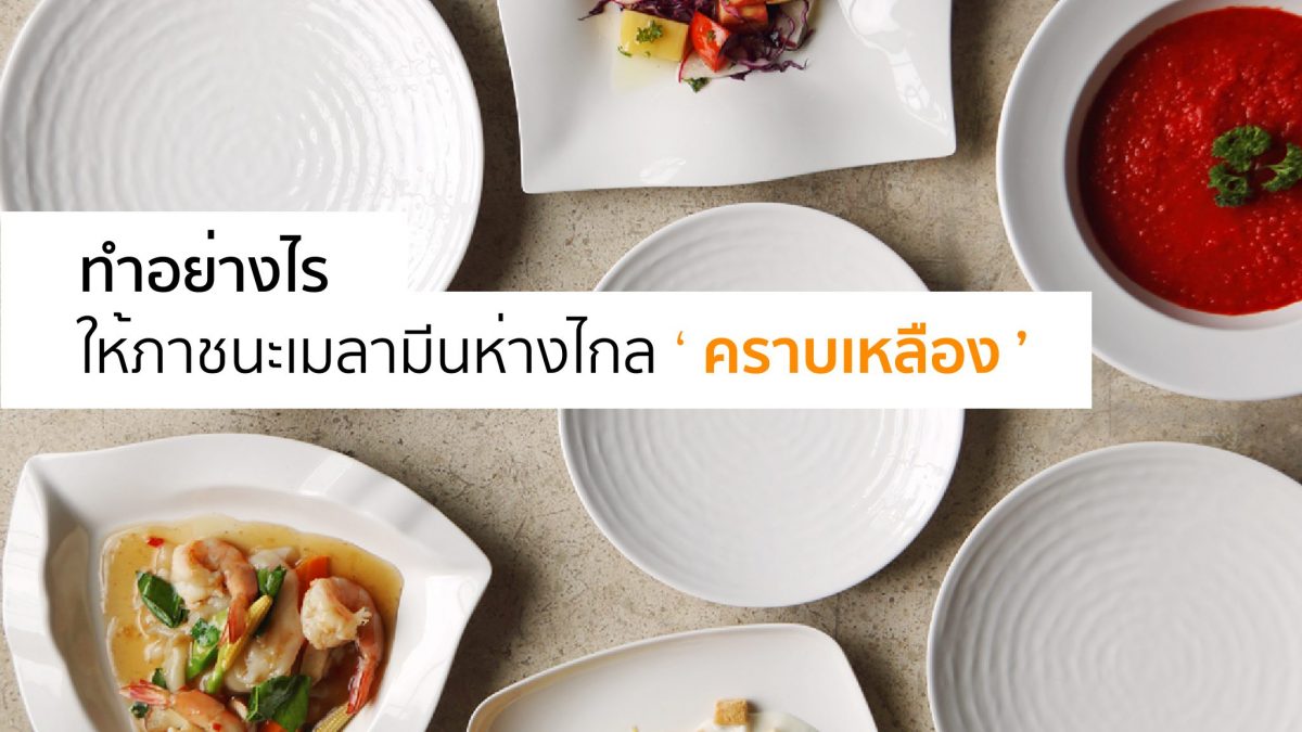 วิธีขจัดคราบเหลือง บนจานเมลามีน