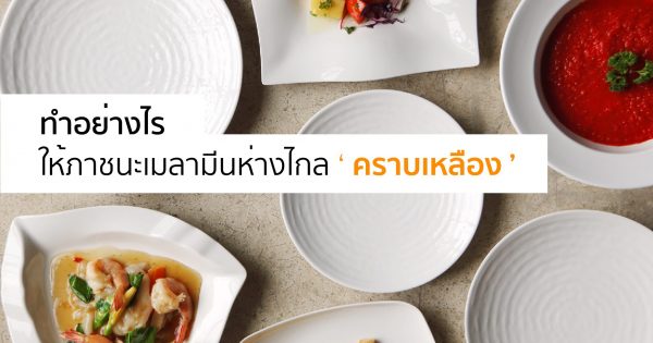 วิธีขจัดคราบเหลือง บนจานเมลามีน
