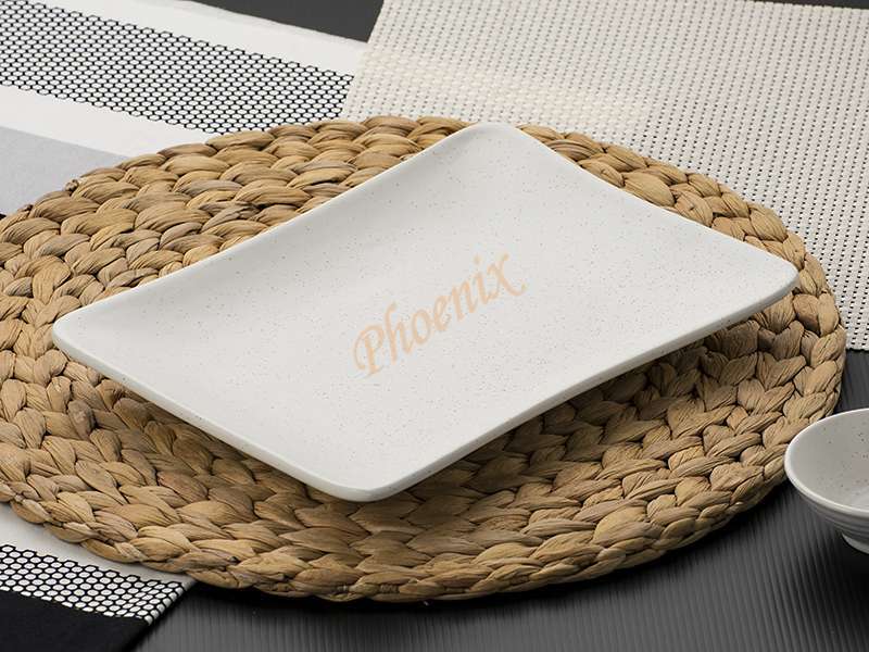 จานเหลี่ยมผืนผ้า สีขาวด้าน 10 x 7 นิ้ว - Image 4