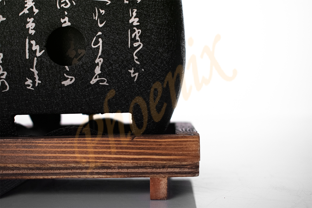 เตาฮิดะจัตุรัส ลายอักษร 12x12x11 cm. - Image 4