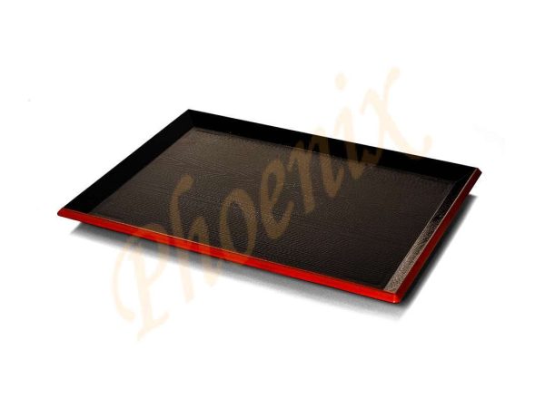 ถาดญี่ปุ่นกันลื่นขอบแดง 36 x 26.5 ซม.