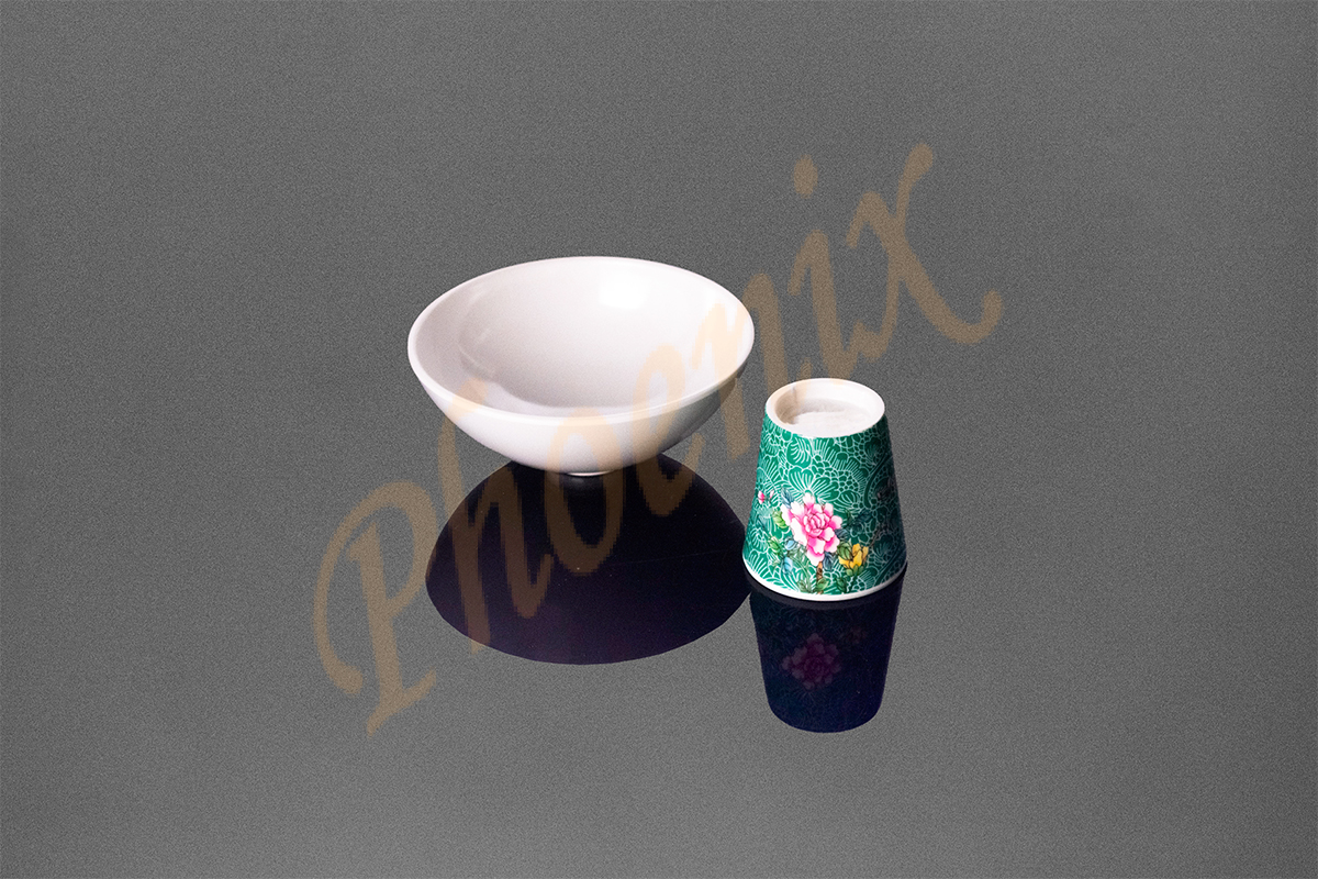 ถ้วยพร้อมขาตั้ง 4.75 นิ้ว สีเขียว เมลามีน - Image 2
