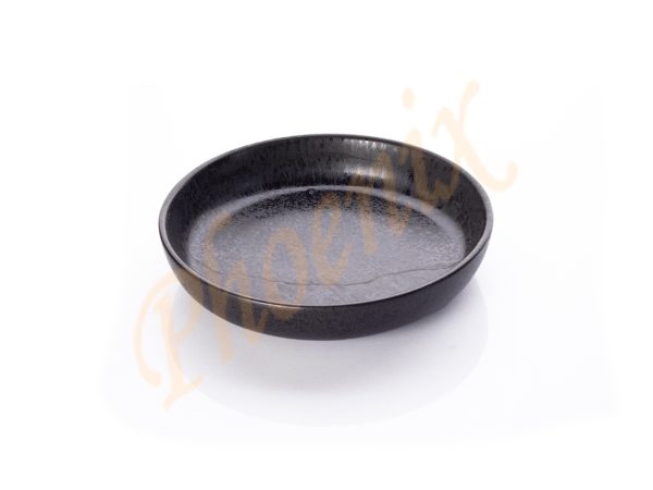 SB-025-BK2 ชามขอบตั้ง 8.5 นิ้ว สีดำลาย