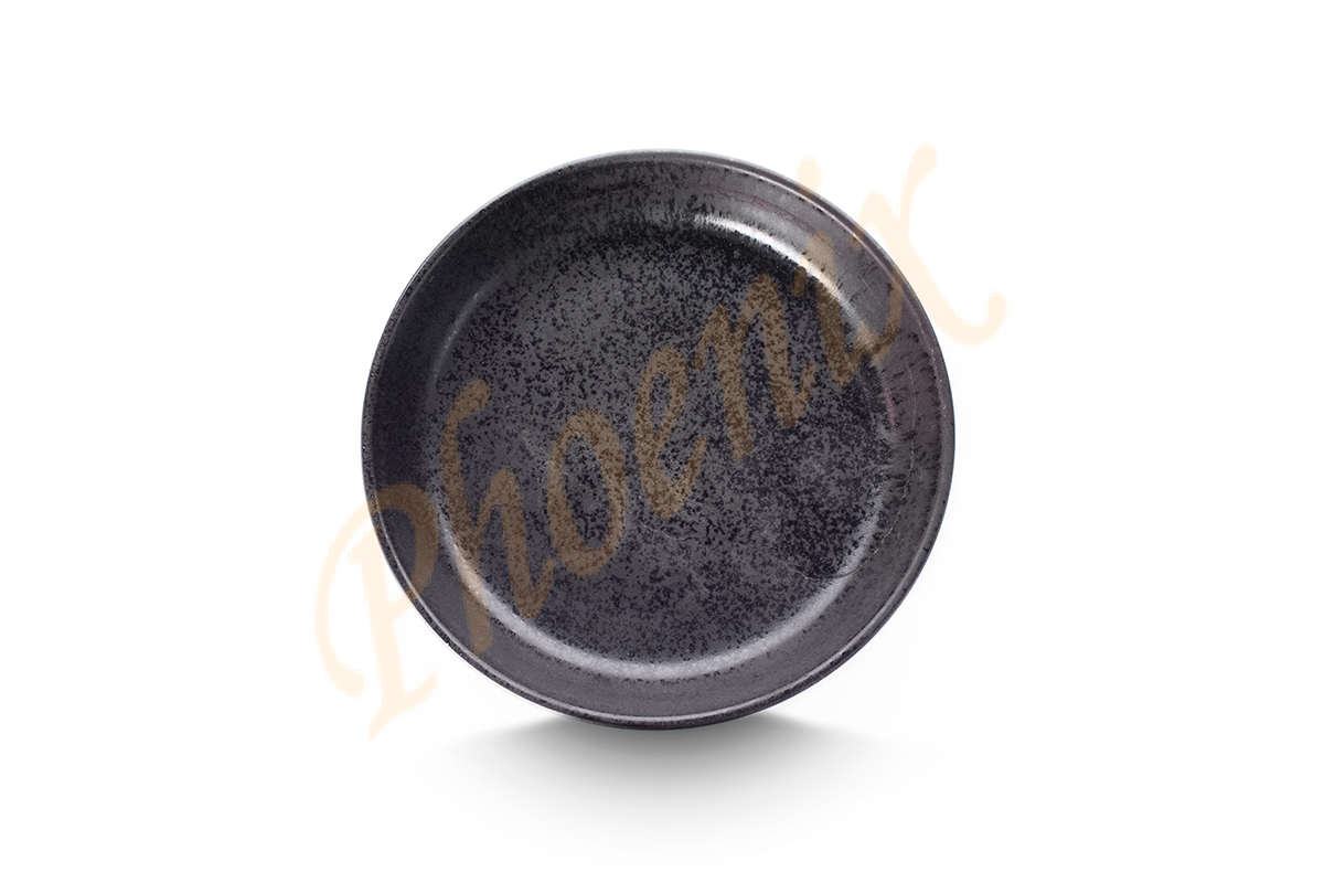 SB-025-BK2 ชามขอบตั้ง 8.5 นิ้ว สีดำลาย