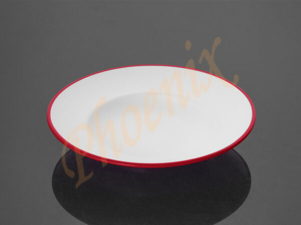 AB210910R-W จานหลุมทูโทน 10.5 นิ้ว เมลามีน สีแดง-ขาว