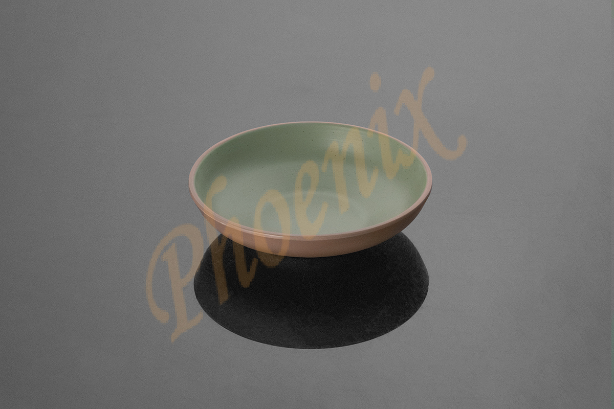 AB211006BR-G ชามก้นเตี้ยทูโทน 6 นิ้ว เมลามีน สีน้ำตาล-เขียว