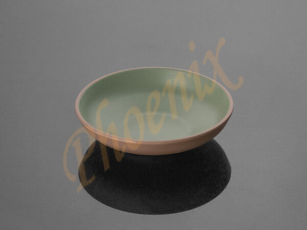 AB211007 ชามก้นเตี้ยทูโทน 7 นิ้ว เมลามีน สีน้ำตาล-เขียว