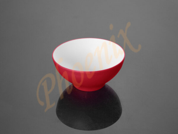 AB211246R-W ชามโคมทูโทน 4.6 นิ้ว เมลามีน สีแดง-ขาว