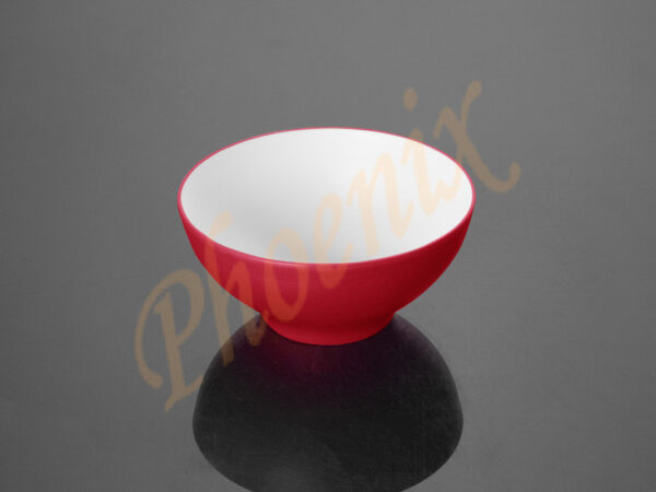 AB211265R-W ชามโคมทูโทน 6.5 นิ้ว เมลามีน สีแดง-ขาว