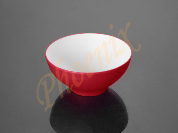 AB211274R-W ชามโคมทูโทน 7.4 นิ้ว เมลามีน สีแดง-ขาว