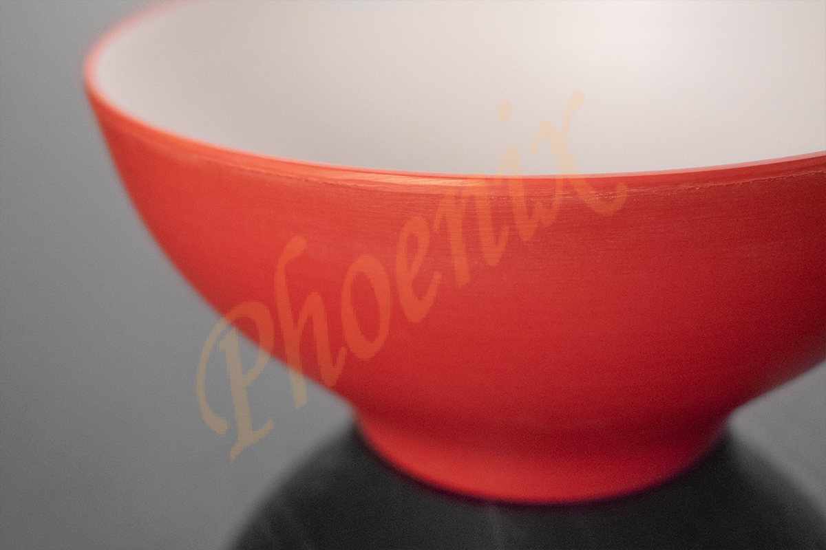 AB2112R-W ชามโคมทูโทน เมลามีน สีแดง-ขาว