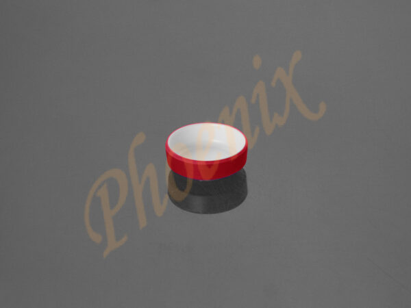 AB213003R-W ถ้วยน้ำจิ้มทูโทนขอบตั้ง 3 นิ้ว เมลามีน สีแดง-ขาว