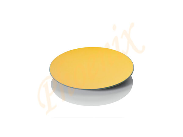 AB210707GR-Y จานกลมใบบัว 7 นิ้ว สีเทา-เหลือง