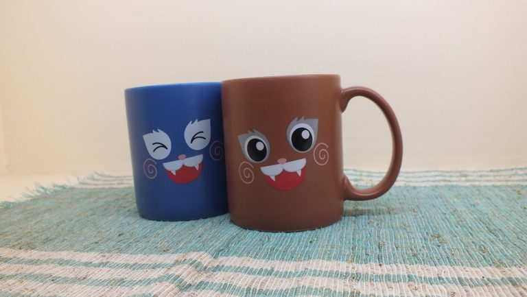 ตัวอย่างแก้วมัคติดโลโก้ Mug Screen Logo