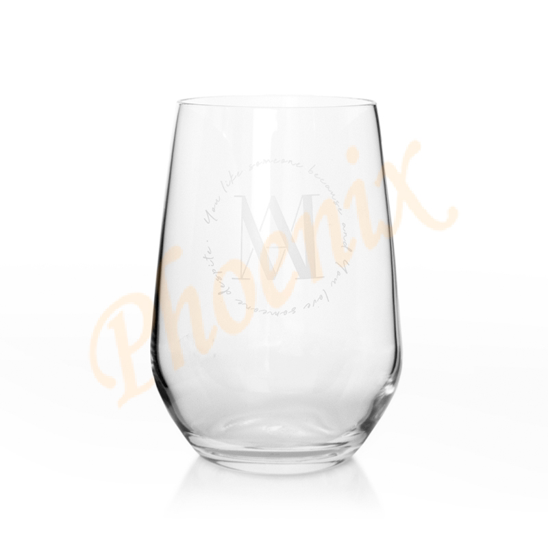 ตัวอย่างแก้วใสติดโลโก้ Glassware Logo