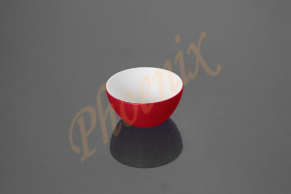 AB211345R-W ถ้วยแบ่งทูโทน 4.5 นิ้ว เมลามีน สีแดง-ขาว