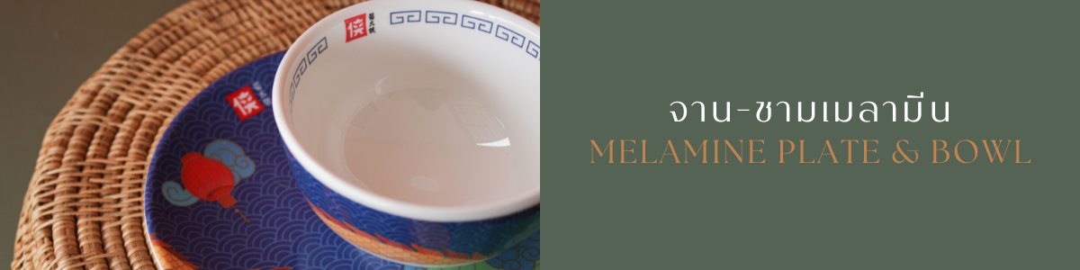 ตัวอย่างงานจาน-ชามเมลามีนติดโลโก้ Melamine Plate & Bowl logo