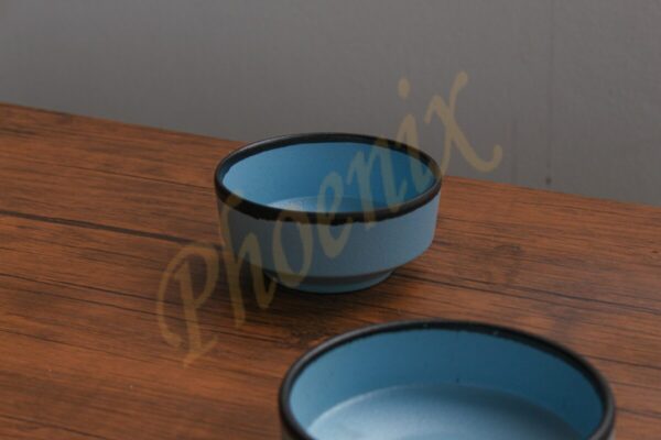 ถ้วยขอบตั้ง 4.25 นิ้ว สีฟ้าวนเส้นสีดำ เมลามีน - Image 5