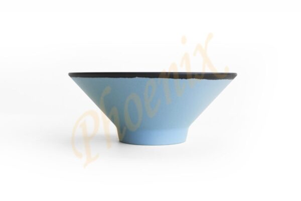 ชามทรงวี 8 นิ้ว สีฟ้าวนเส้นสีดำ เมลามีน - Image 3
