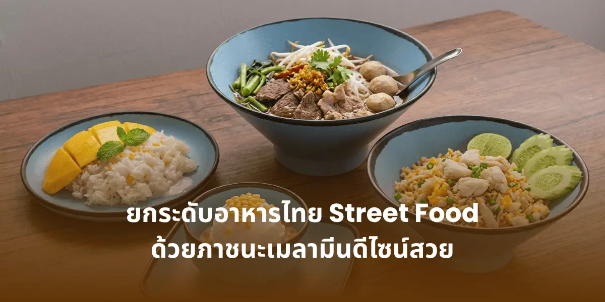 
ยกระดับอาหารไทย Street Food ด้วยภาชนะเมลามีนดีไซน์สวย